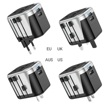 Hoco AC5 12W 2 x USB-A port Universal TRAVEL Charger WALL Adapter AU|USA|UK|EU|ASIA|